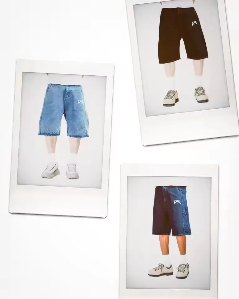 Streetwear Divin Denim Shorts Y2K Jeans Mens Womens Harajuku Hip Hop Lettering Graphic Baggy Jeans Low Waist Sports Shorts