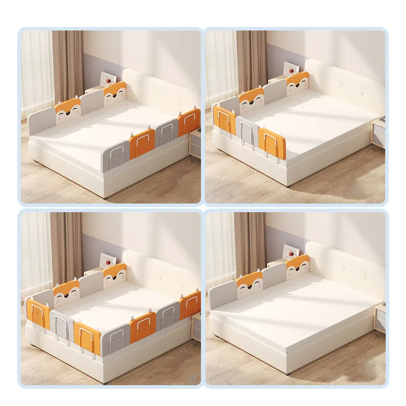 50cm Baby Bed Guardrail Height Adjustable Anti-collision Guardrail Child Bed Fence General Soft Gate Crib Rail (18.5inch)