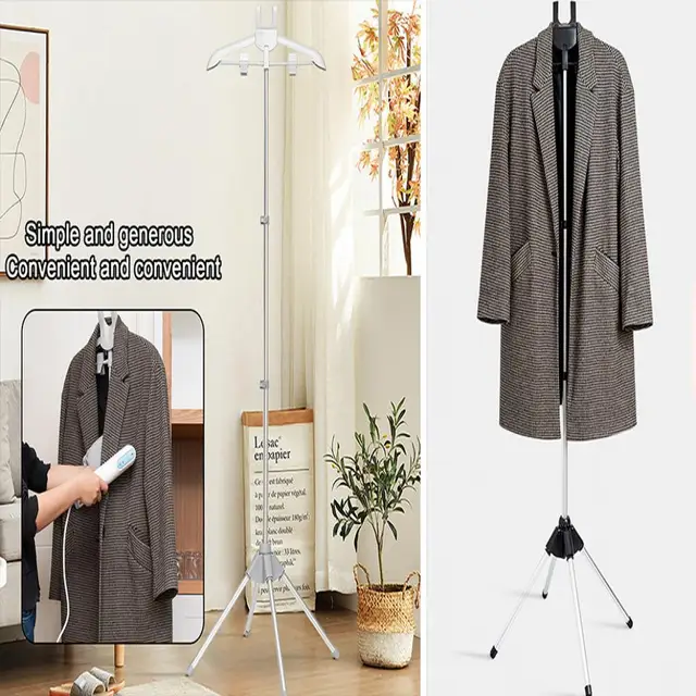 Cintre Pliable Voyage Cintre Défroisseur Vapeur Pliable - Support Réglable Pour Repassage Facile - Gris Clair Accessoire Repassage