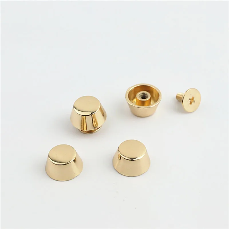 Rose Gold Metal Leather Bag Protective Studs and Rivets - 20 Set Collection