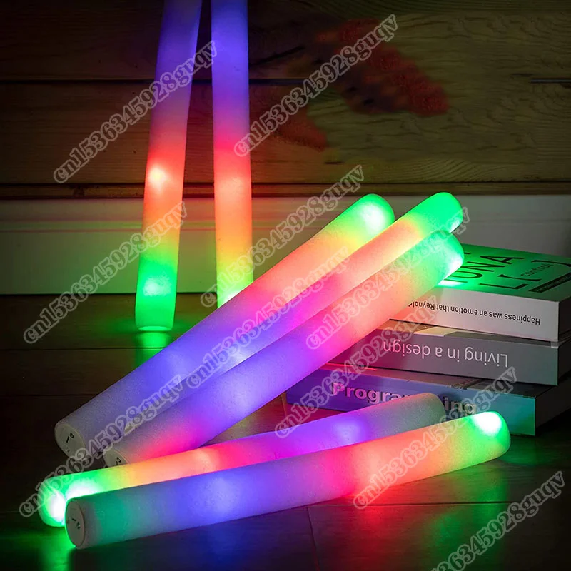 LED Glow Sticks Glow Foam Sticks Customized Personalized Flashing Sticks  Light Up Batons Wands Glow In The Dark Wedding Party