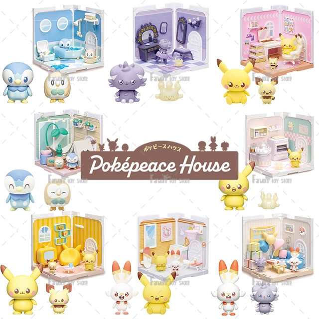 TAKARA TOMY Pokemon Peaceful Place Pokepiece House Kitchen Milcery & Pikachu