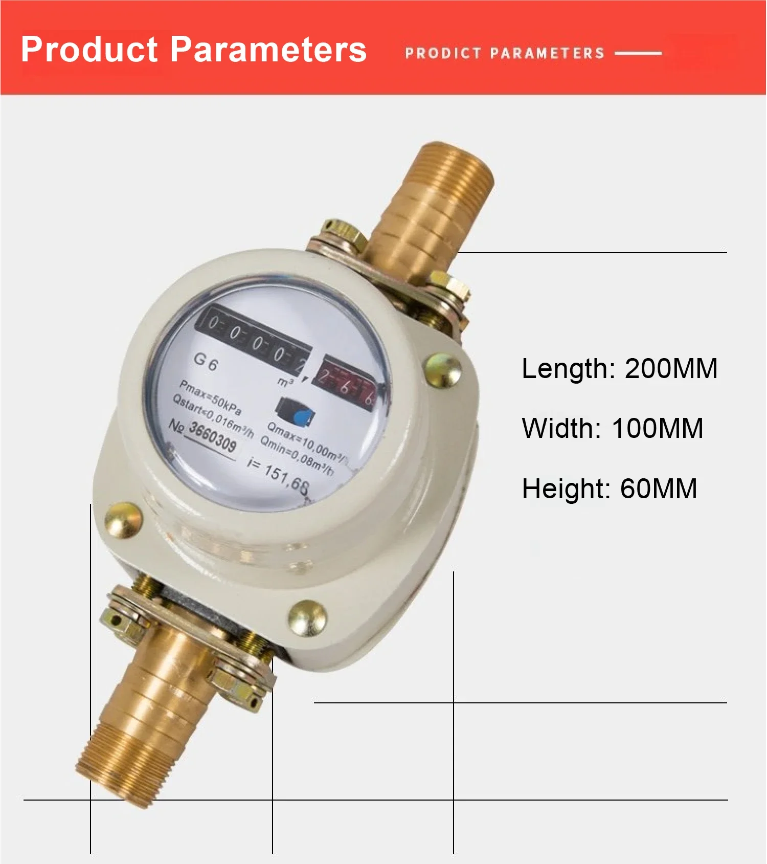High Precision Roots Gas Flow Meter Mechanical Natural Gas Oxygen Biogas LPG Flo
