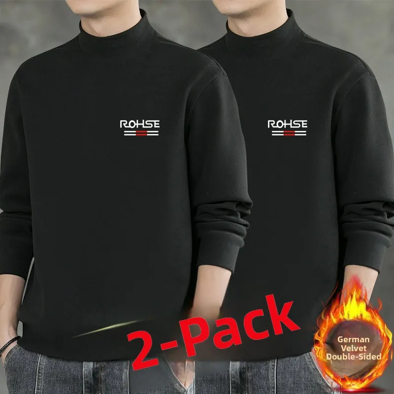 2 pieces half turtleneck [rq] black + black