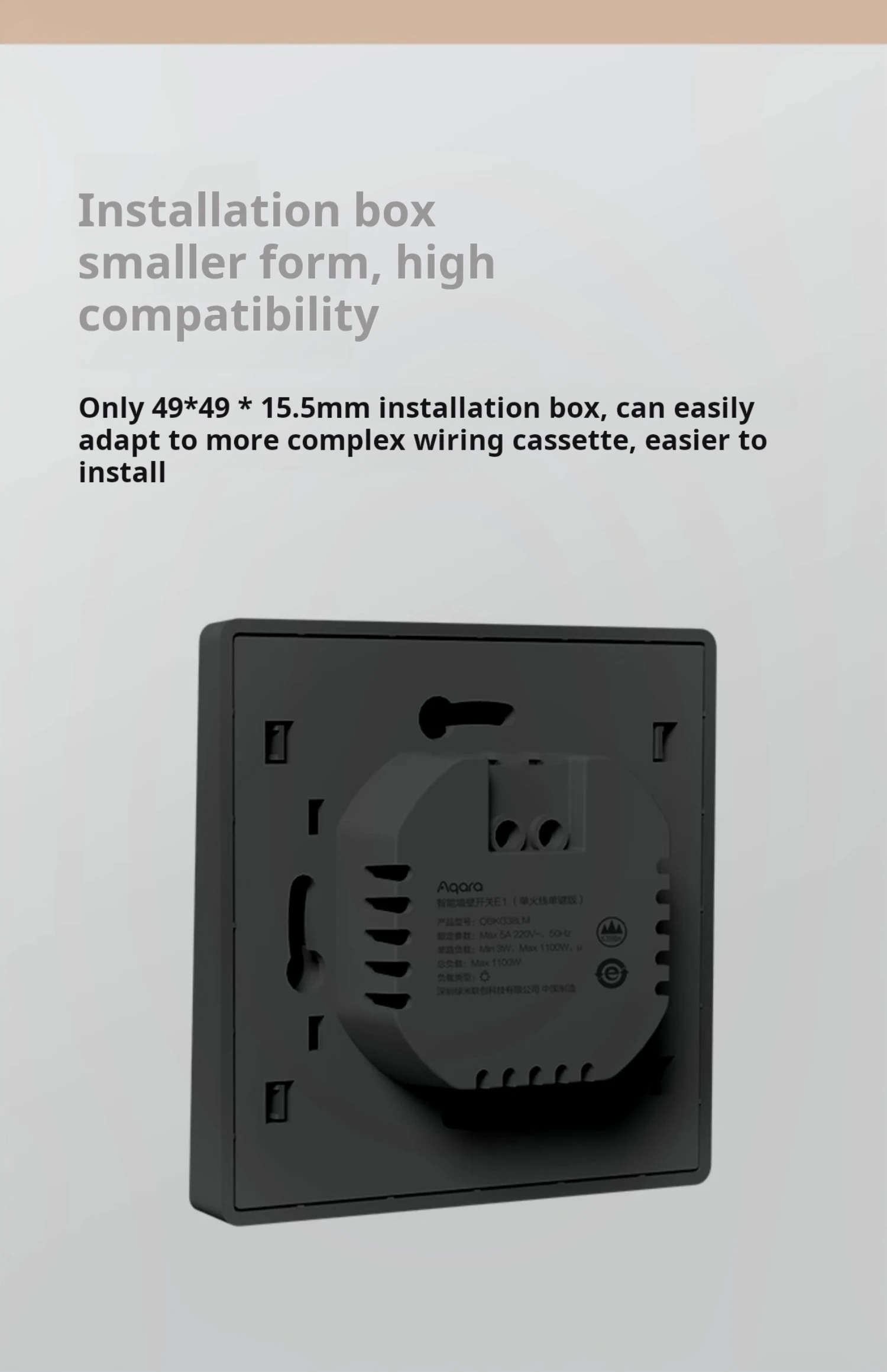 Smart Wall Switch E1 ZigBee 3.0 Smart Home Light Switch Fire Wire With NO Neutra