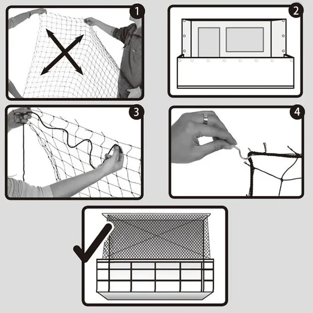 Cat Balcony Net Balcony Rail Net Anti Fall Netting Cat Fence Nets Nylon Pet Mesh Fence Anti Fall Netting for Window Stairs 3