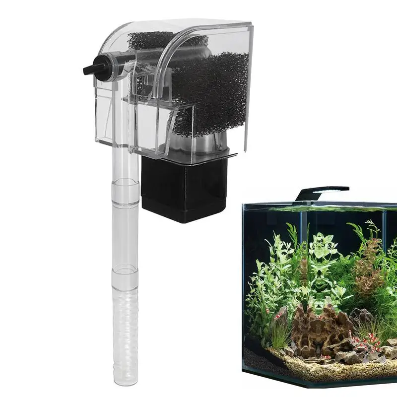 

Aquarium Purifier Ultra-quiet Mini Fish Tank Filter 3 In 1 Small Filter For Fish Tank Turtle Tank Mini Aquarium Hang-On Filter