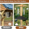 Outdoor Squirrel Proof Baffle Kit Guard  Proof Baffle Heavy-Duty Pole Mount  Guard Stopper with Screws and Wrench for 4x4 Post 6