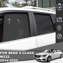 

For Mercedes Benz S Class W222 2014-2021 Magnetic Car Sunshade Front Windshield Mesh Curtain Side Window Sun Shade Shield