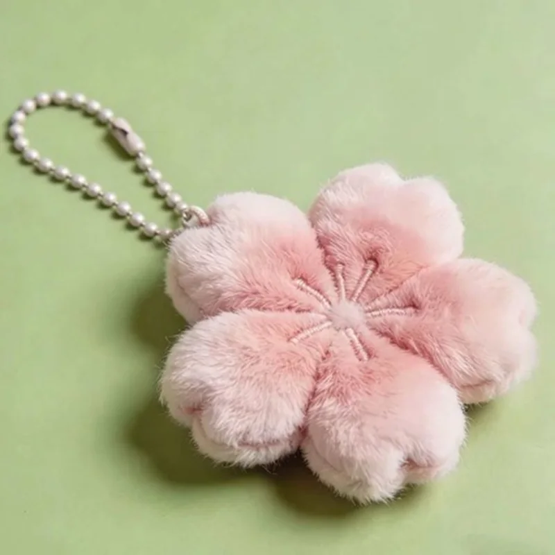 2026 New Sakura Series Healing Plush Doll Pendant Keychain Cute Girl Gift for Girlfriend Bag Decoration