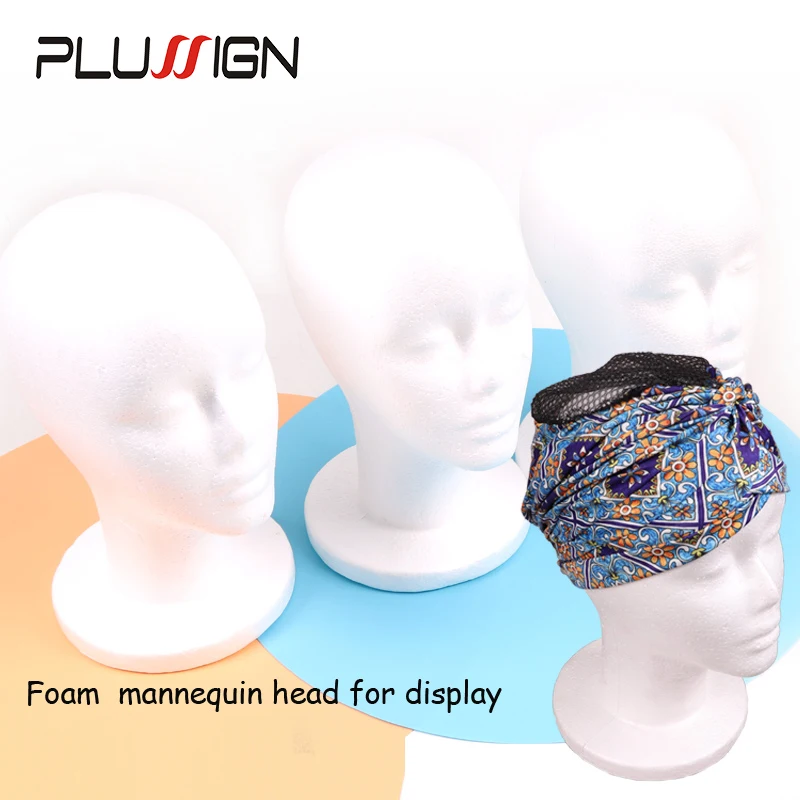 30Cm Polystyrene Head For Wigs Female Styrofoam Head For Wigs Making 4Pcs  White Foam Heads With Holes For Put On The Stand - AliExpress