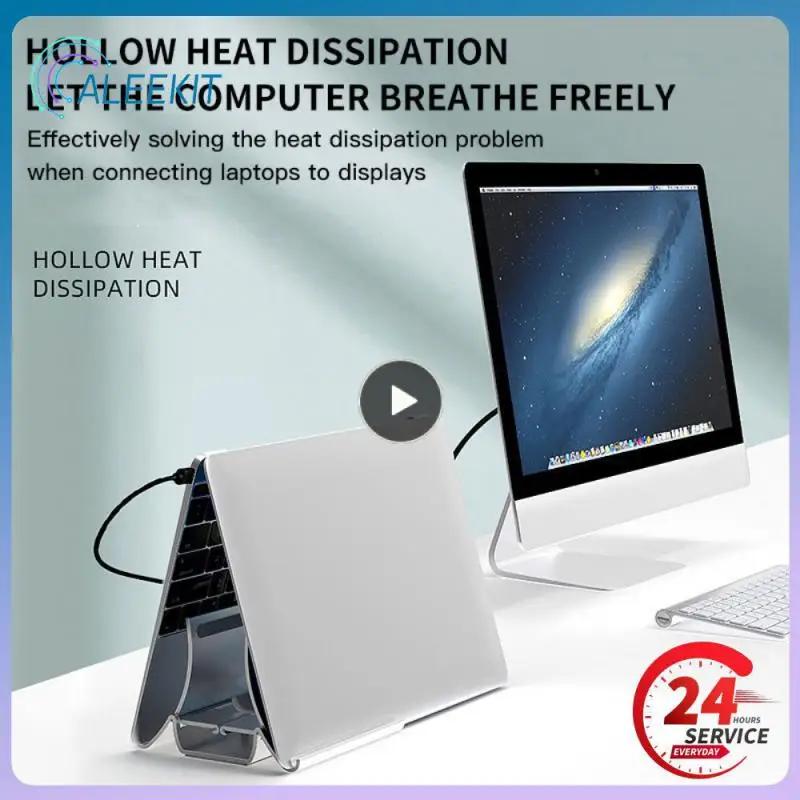 수직 노트북 스탠드, 방열, 미끄럼 방지, 중력 유도 거치대 노트북 독, iPad..