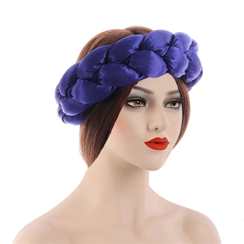 African Head Wraps Fashion Candy Color Braids Twist Headbands For Women African Headwear Elastic Hair Bands Ladies Turban Female Bandage Headwrap