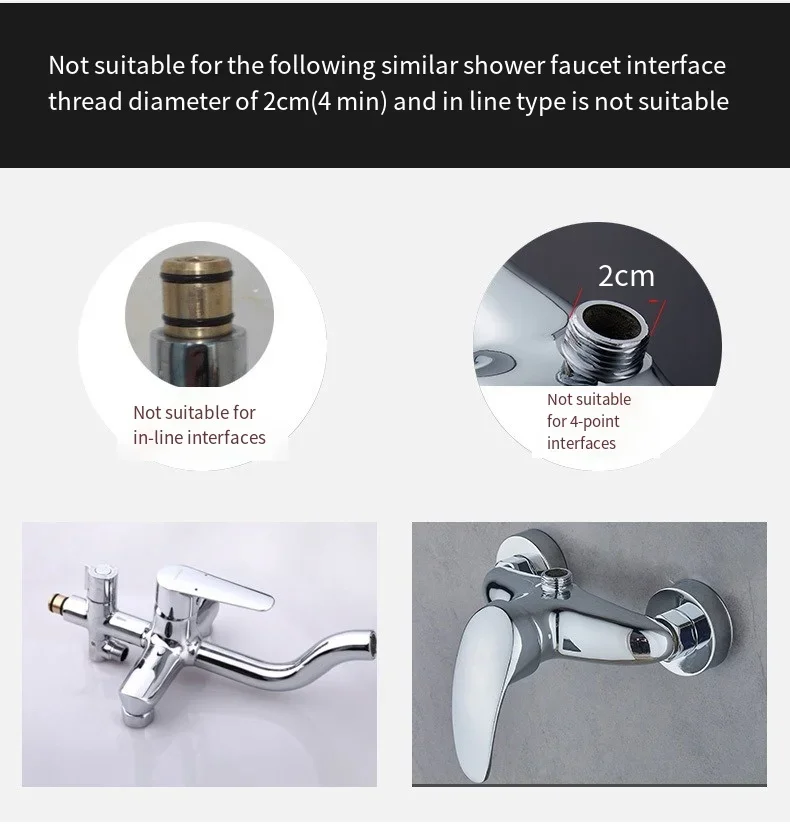 Description Picture 4 of itemShower Head Extension Pipe Connection Lifting Rod Extension and  Square Circular Straight Pipe Bathroom Accessories Extension Ro