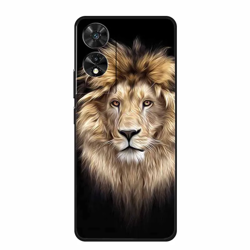Wolf Lion Silicone Fashion Space TPU Phone Case with Enhanced Protection and Unique Print Design.