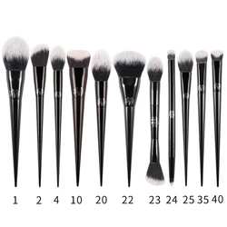 Kat Von D Premium Makeup Brush Collection: Foundation, Blush, Highlight, Concealer, Powder, Sculpting, and Eyeshadow Brushes (KVD 5-11-1)