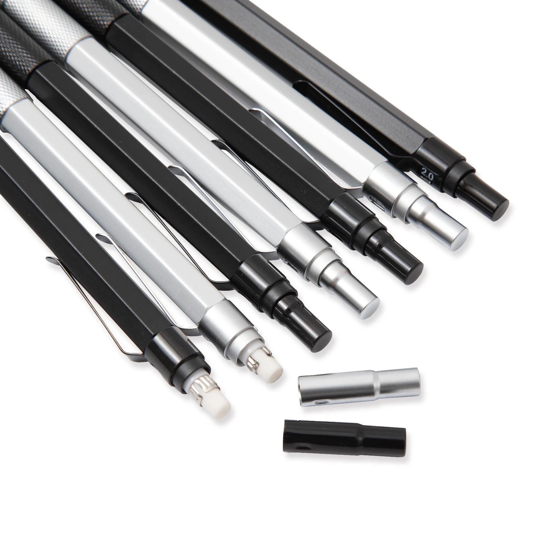 Low Center of Gravity Metal Mechanical Pencil 0.3-2.0mm Lead Refill Automatic Pencil Painting Writing Office School Stationery 2