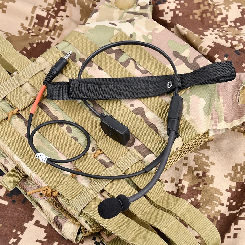 WADSN Military Tactical True Bone Conduction Earphones MH180-V Hunting game headphones For Interface 7.0PLUG PTT