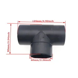 Air Vent Ducting Elbow Pipe Exhaust Connector for Diesel Parking Heaters (T 60mm Style 2)