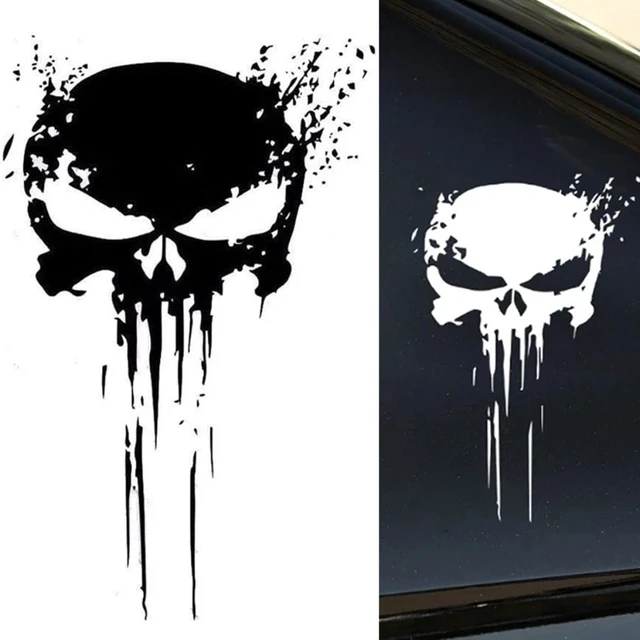 Punisher logo sticker skull car sticker waterproof sticker auto parts  decorative pattern car decor car sticker