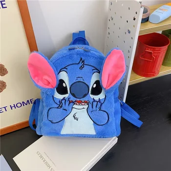 Disney Blue Stitch Plush Backpack 1
