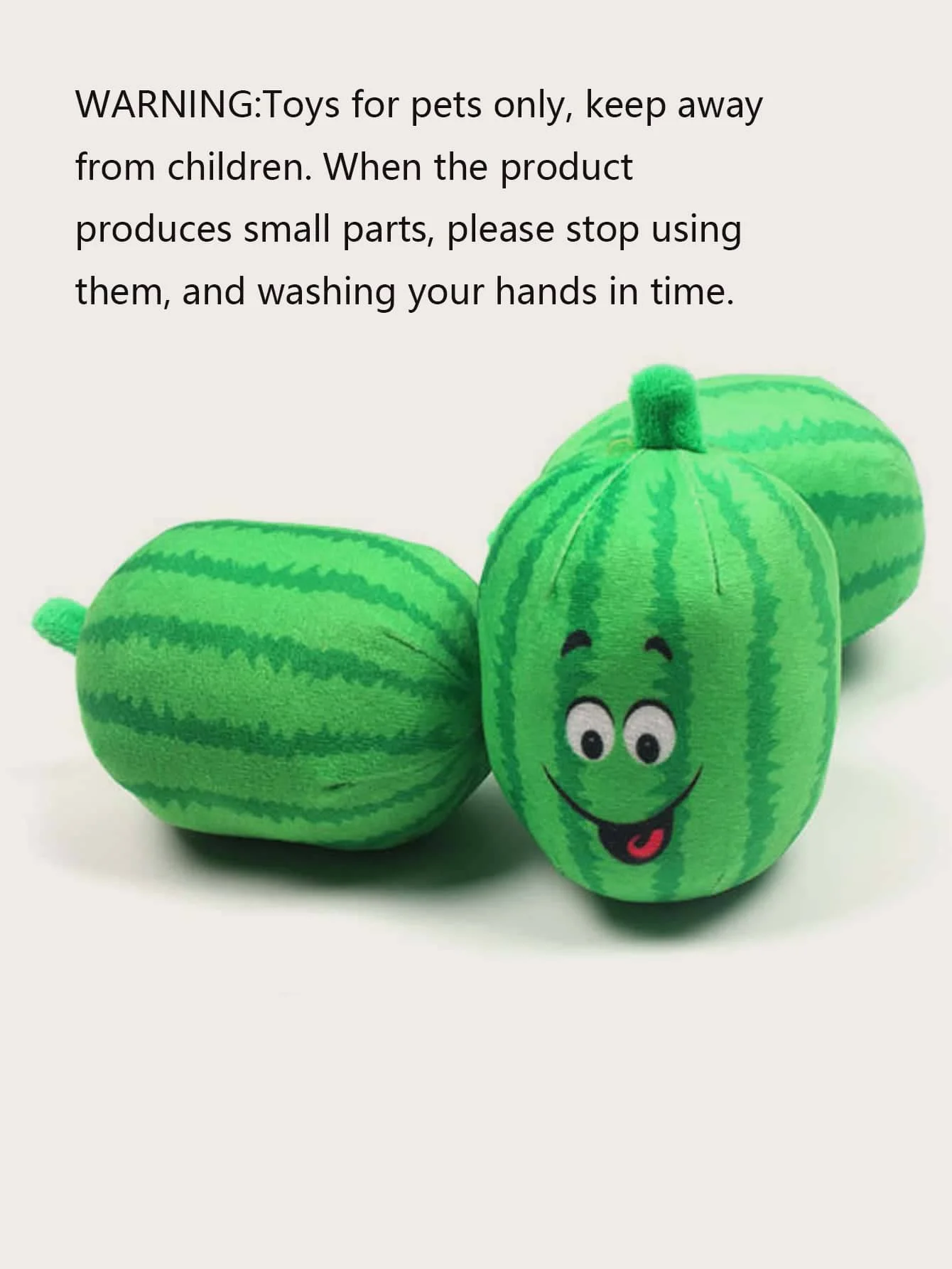 1pc Adorable Pet Dog Plush Squeaky Toy - Soft Cartoon Green Watermelon Shape Pet Sound Toy for Dogs Puppies Teething, Playing