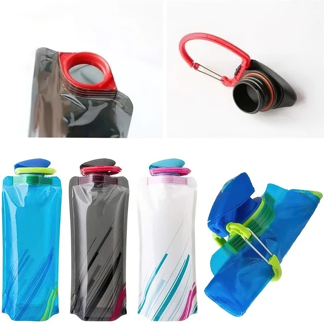 Sac d'Eau Pliable Portable, Bouteille d'Eau Potable Pliante