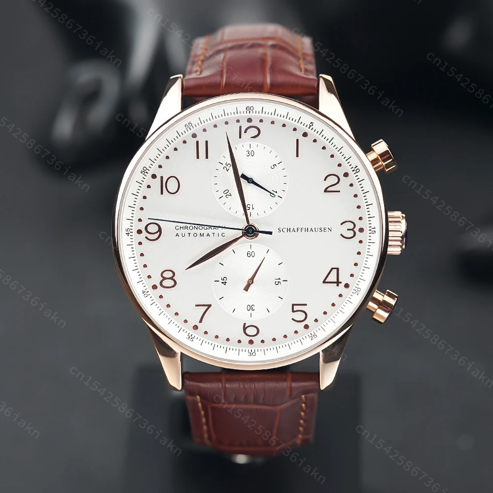2022 Fashion New Men's Automatic Watch 44mm Sapphire Crystal Glass Stainless Steel Leather Strap Sports Leisure Waterproof