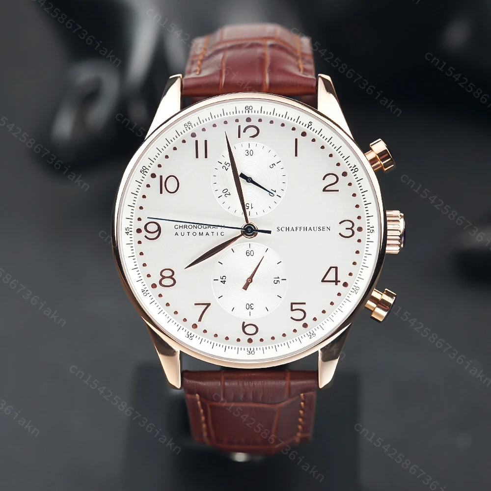 2022 Fashion New Men's Automatic Watch 44mm Sapphire Crystal Glass Stainless Steel Leather Strap Sports Leisure Waterproof