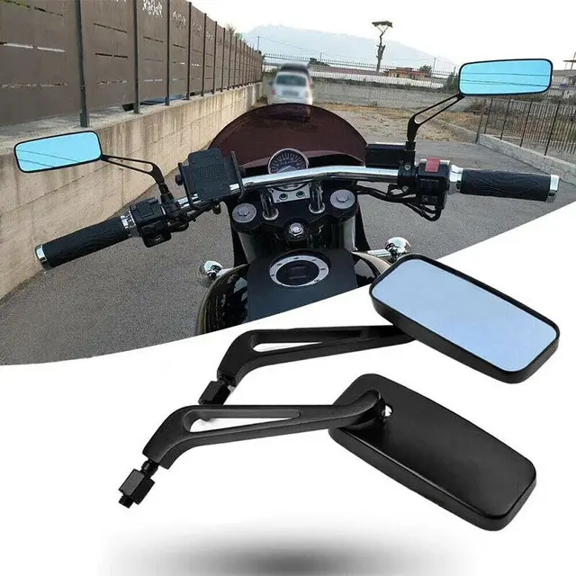 2x M8/M10 Universal Motorcycle Rearview Mirror for Harley Sportster Glide Softail Chopper Bobber Honda Yamaha Kawasaki