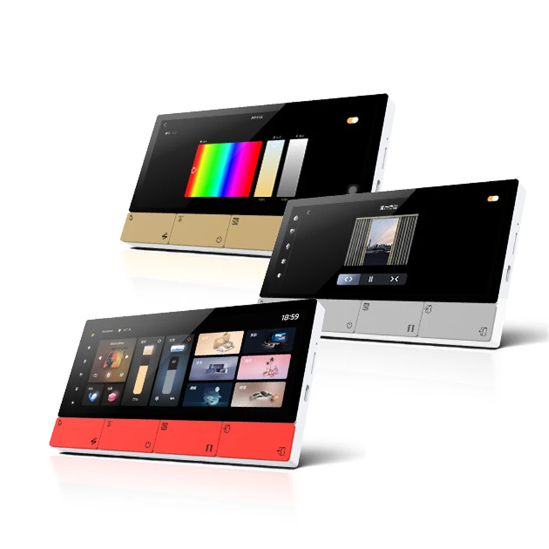 Tuya Wifi Smart Touch Screen Center Control Panel Voice Control Alexa Built-in ZigBee Gateway IR Bluetooths Audio wall Amplifier 3