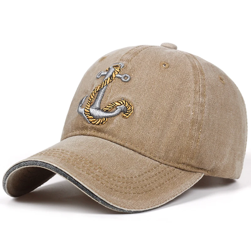 

Washed New Fish Hook Embroidery Baseball Cap Adjustable Hip Hop Caps Cotton Women Man Hat Outdoor Leisure Sun Snapback Hat