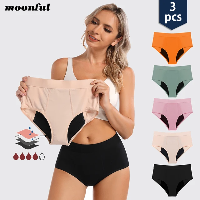 3PCS/Lot Menstrual Panties Woman Very Abundant Flow Menstruation Underwear High Waist Leak Proof Period Panties for Girls Set 1