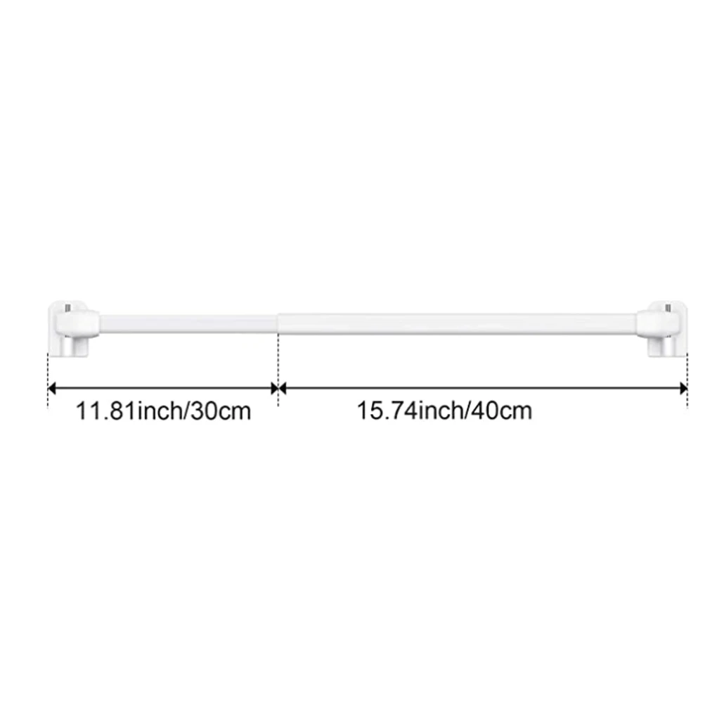 Description Picture 2 of item2 Pieces Curtain Rod Telescopic Bracket Tension Pole Without Drilling Household Rods with Hooks for Home Bathroom