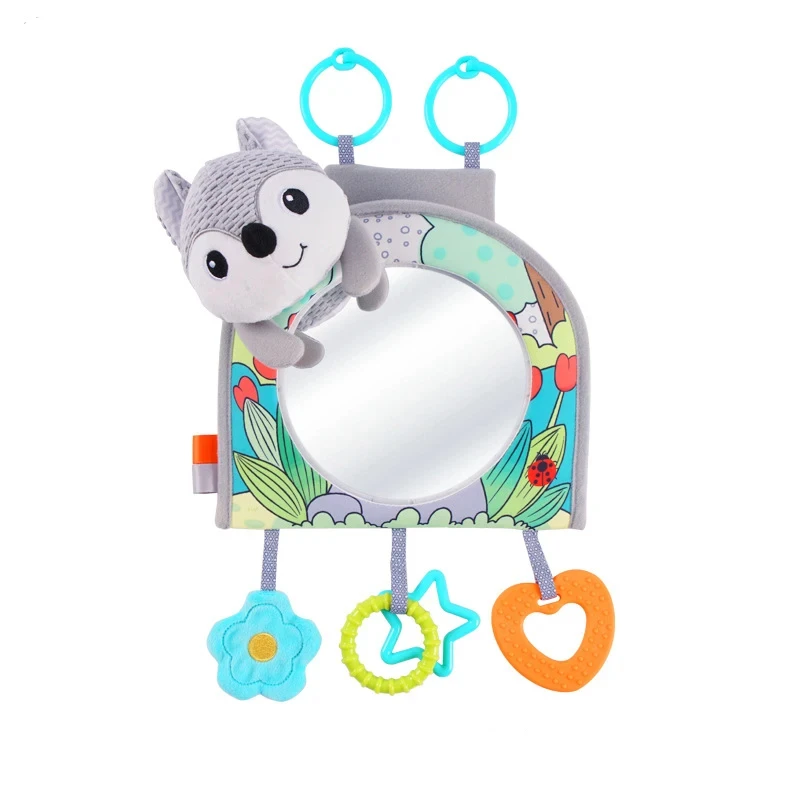 Infant Rear Seat Mirror with Sensory Toys