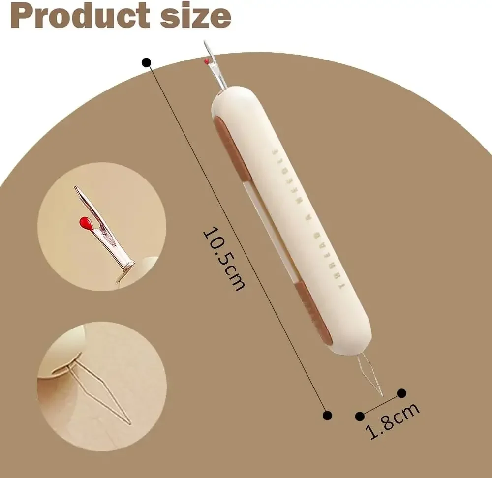 2 in 1 Double Head Needle Threader Remover Household Multifunctional Inserter Handmade Sewing Tools Portable Needle Threader