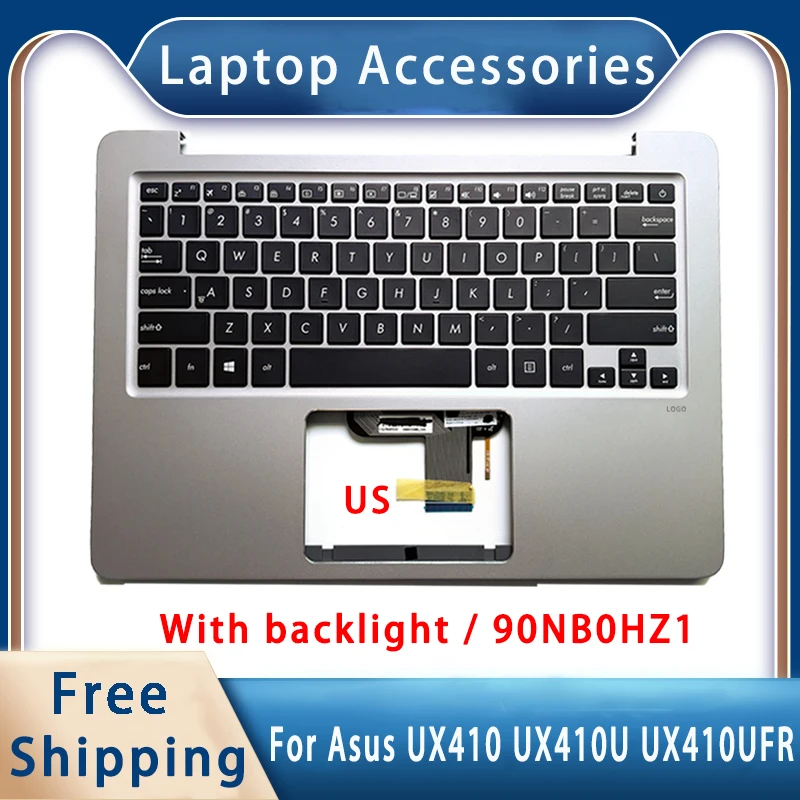 

Новинка для ASUS UX410 UX410U UX410UFR; Запасные аксессуары для ноутбуков, подставка для рук/английская клавиатура с подсветкой