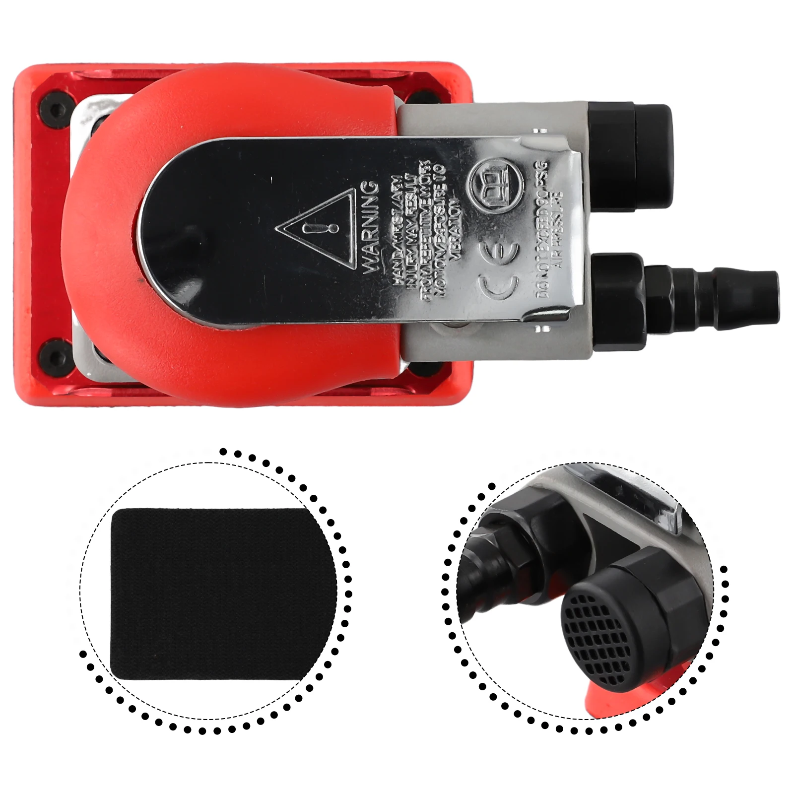 Square air sander 75*100MM Square Pneumatic Grinder Automobile Furniture Surface Polishing Abrasive Grit Tool Accessories 5
