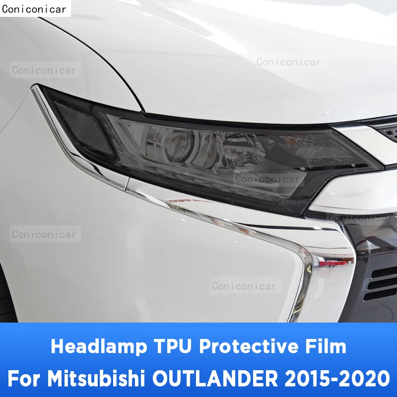 

Для MITSUBISHI OUTLANDER 2015-2020, внешняя фара автомобиля, защита от царапин, передняя лампа, ТИНТ детской лампы, аксессуары, наклейка