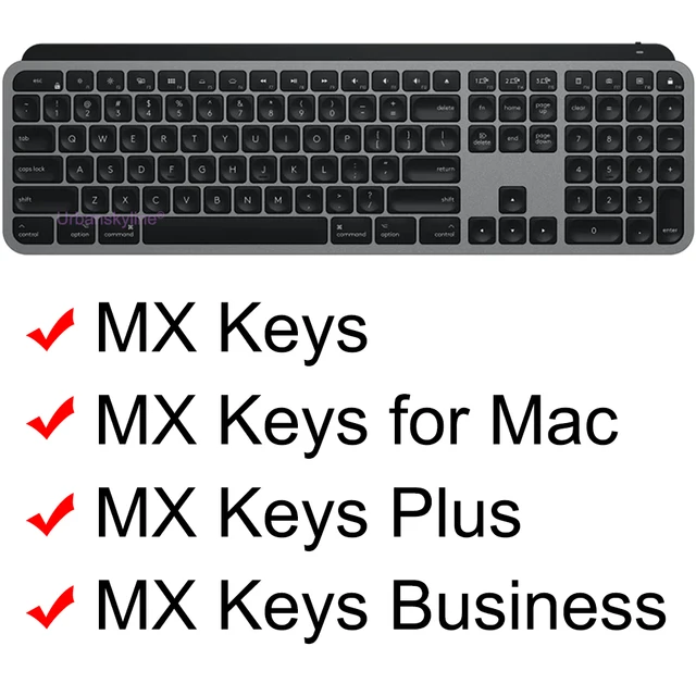 MX KEYS Keyboard Cover for Logitech MX KEYS for Mac Plus Business Protective Protector Skin Case for Logi Master Silicone TPU 2