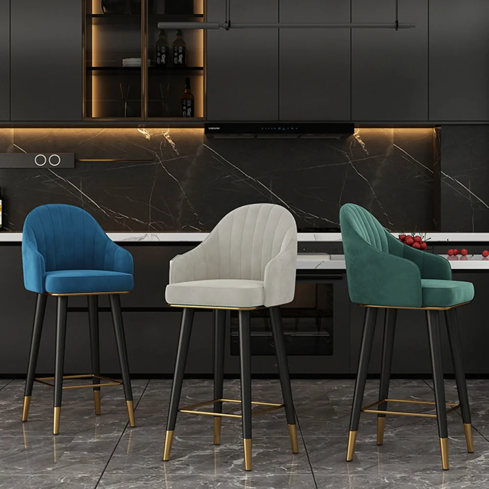 

Modern Relaxing Bar Stools High Reception Mid Century Comfortable Chairs Bedroom Kitchen Tabourets De Bar Interior Decorations