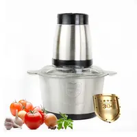 NEW Food Chopper Stainless Steel 2L Electrical Food Processor Meat Grinder Blender Mixer Machine Kitchen Appliances,EU Plug 1