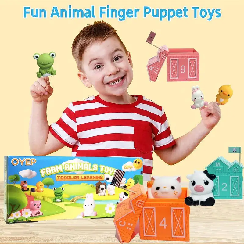 

Farm Animal Finger Toys Creative Farm Animal Toys Set Montessori Educational Sensory Toy For Boys Girls Kids Toddler For Home