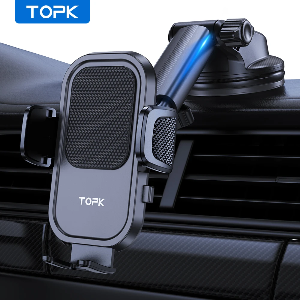 Car Phone Holder Adjustable 360° Rotation Car Phone Mount for Dashboard/Windscre