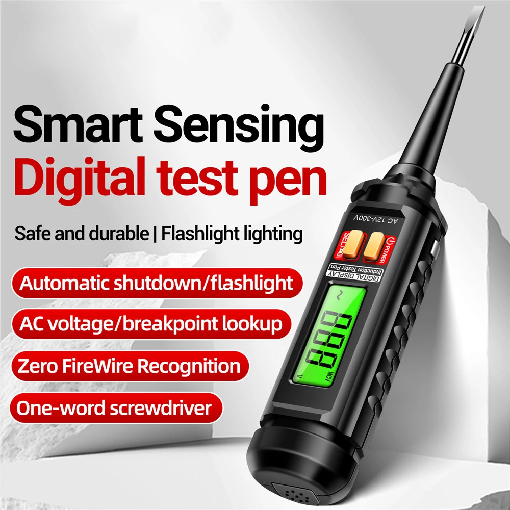 AC Rechargeable Voltage Tester Pen 12-300V Large Screen - View #11