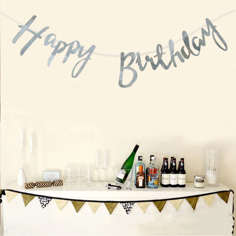 Birthday Banner Party Decorations Glitter Happy Birthday Banner for kids adults birthday Party Decorations Supplies