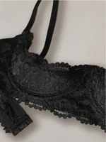 Soutien-gorge à armatures en dentelle pour femme, doux, agréable pour la peau, respirant, lingerie sexy grande taille 5