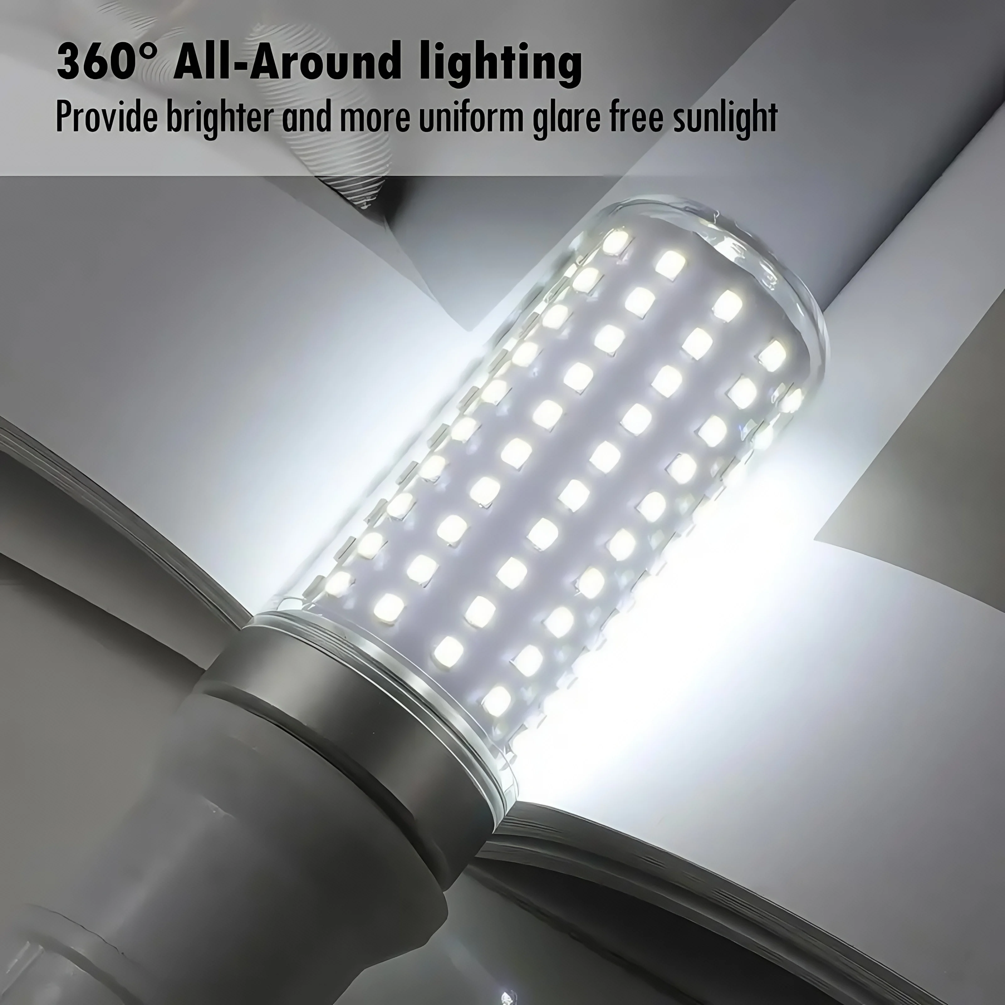 Pack of 1 or 2 - 30W LED Bulb, 6000K Cold White Light, E27 Base, Ideal