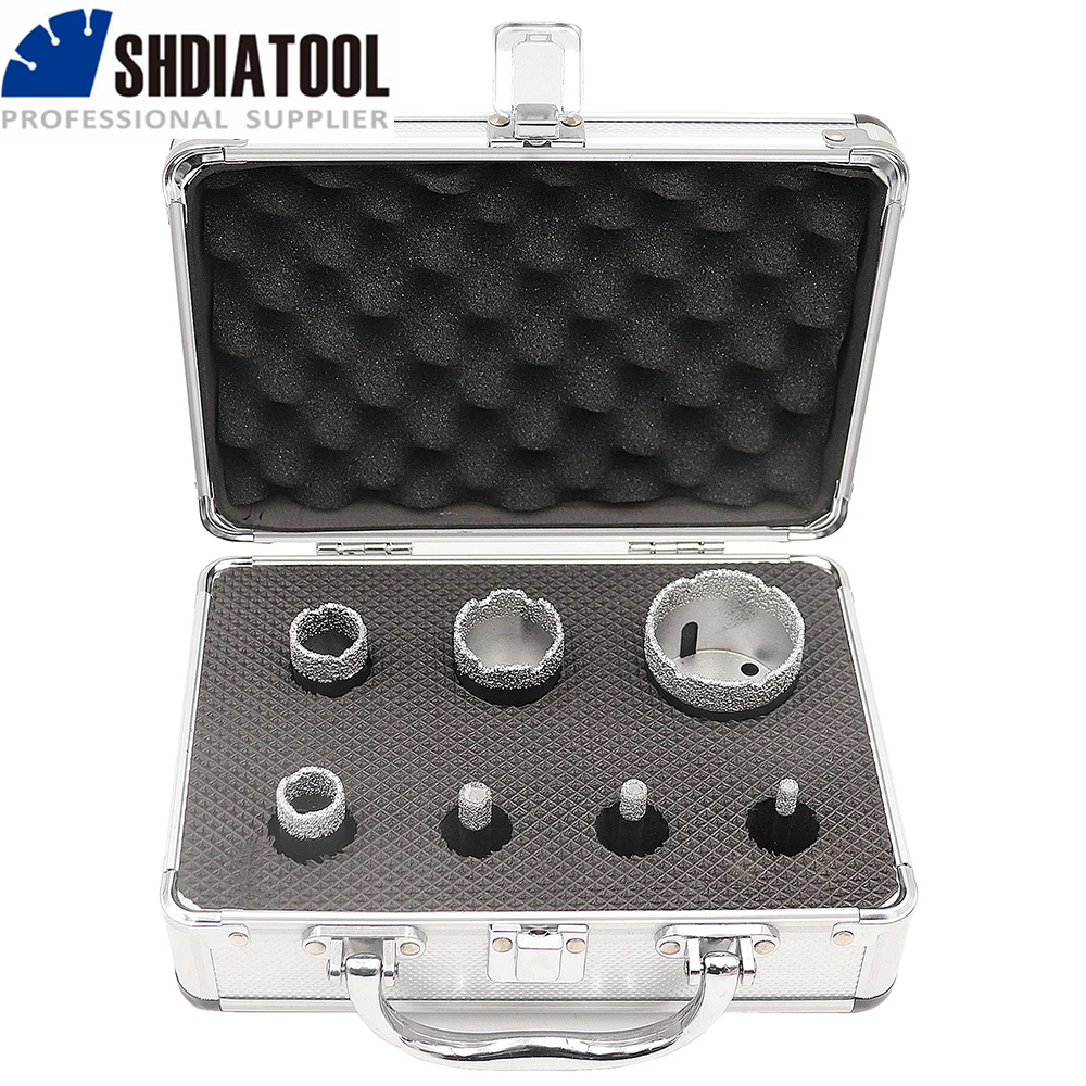 

SHDIATOOL Dia 6-50mm M14 Diamond Porcelain Tile Drill Bit Dry Crowns Hole Saw Cutter Kit Granite Marble Ceramic Brick Power Tool