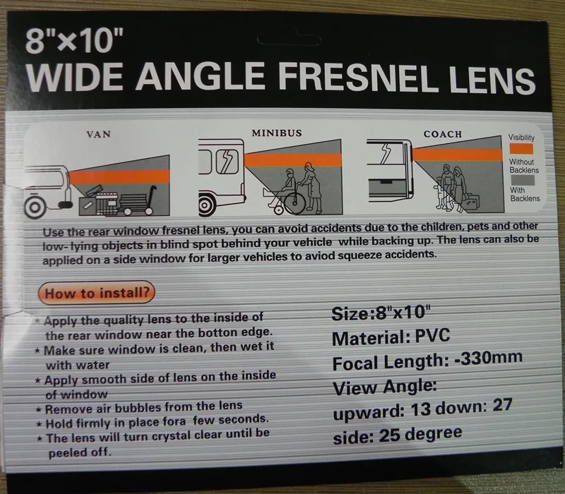 Auto Car Windshield Wide Angle Rear View Parking Reversing Mirror Film Sticker Vehicle Parking Rimless Mirrors